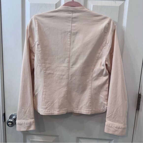 Chico’s Casual Solid Jqcket with stretch in pale pink size 2-4 US size NWT - Picture 8 of 13